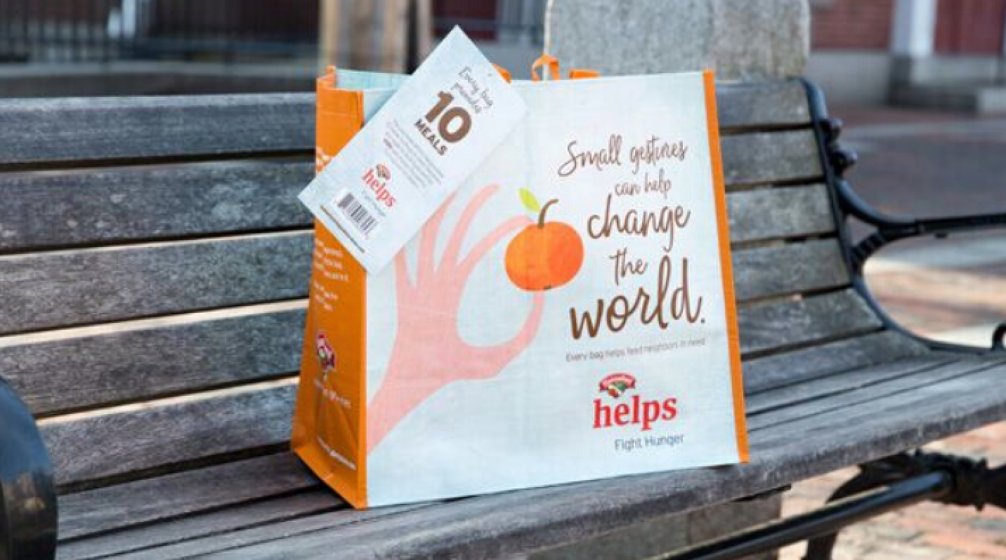 Hannaford's "Fight Hunger" bags available through November. Full
